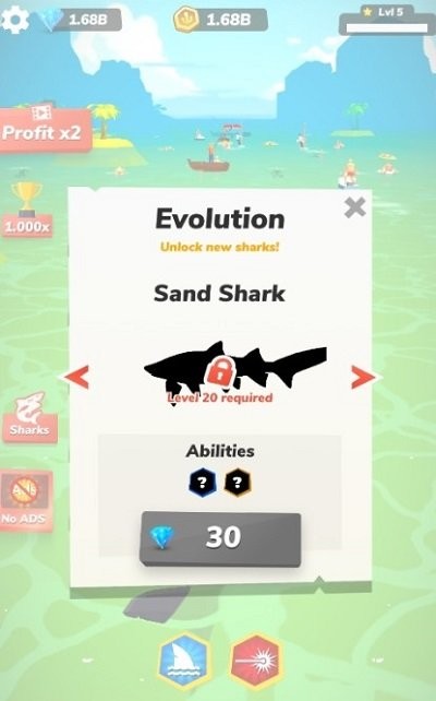 贪吃大白鲨游戏(Idle Shark)