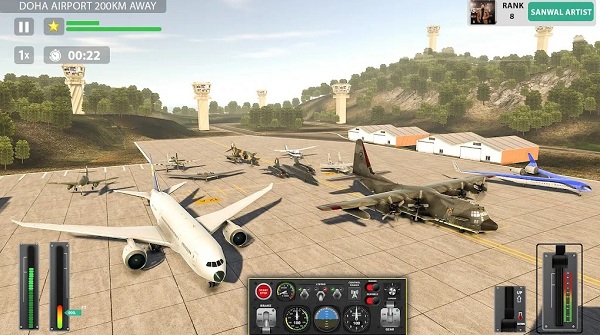 飞行员竞赛模拟器最新版本(Take off Airplane Pilot Race)