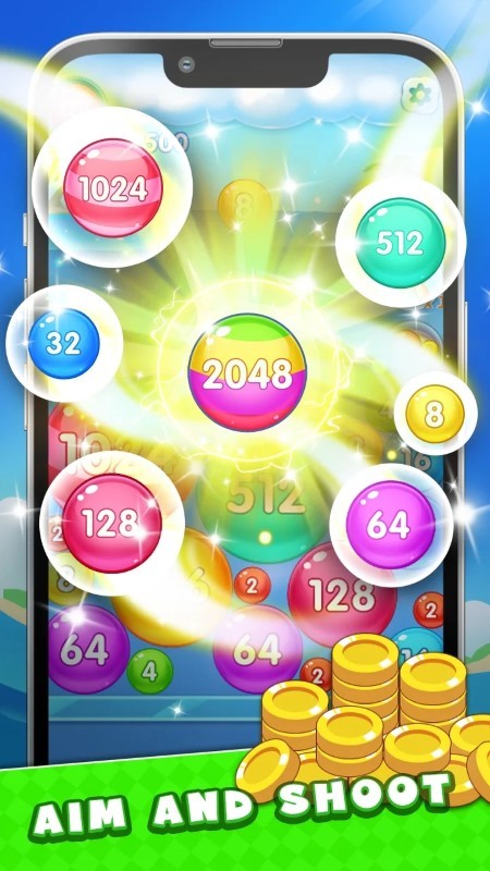 海洋泡泡2048游戏