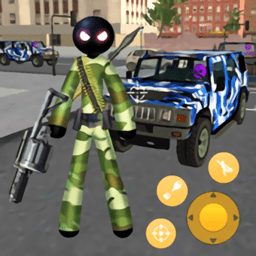 士兵突击火柴人绳索英雄游戏(army stickman rope hero)