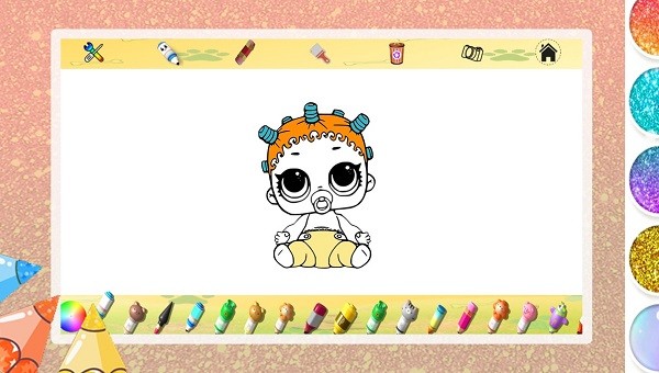 棒棒糖娃娃涂色小游戏(b21 coloring art)