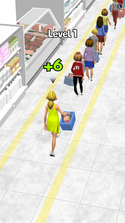 超市插队小游戏(supermarket rush 3d)