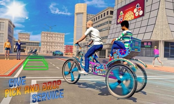自行车乘客模拟器最新版(BMX Bicycle Taxi Driving City Passenger Simulator)