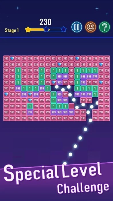 发射球球消砖块游戏