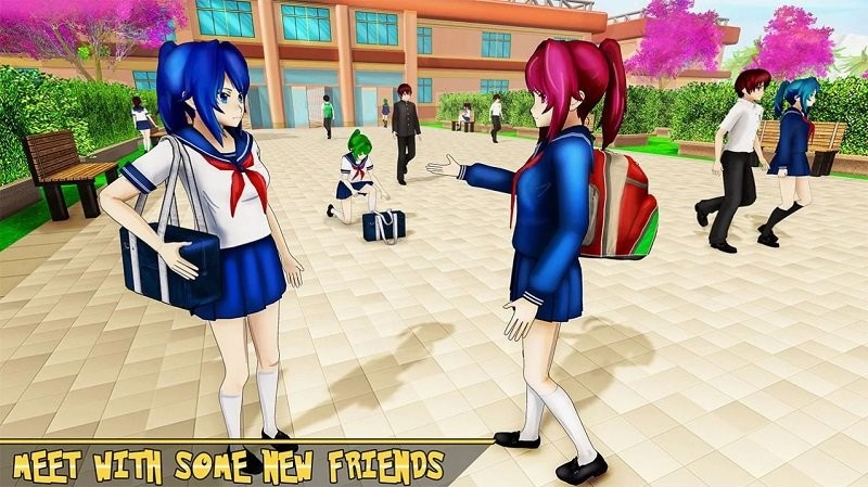 漫画校园女生模拟器游戏(anime high school life)