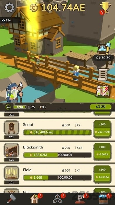 偷懒的中世纪大亨无限金币钻石版