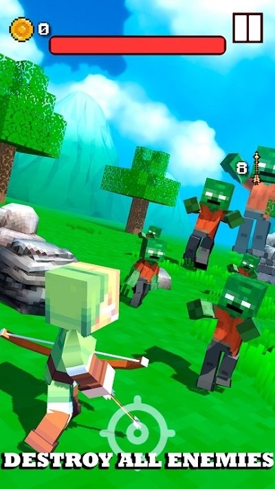 工艺方块弓箭手2024最新版(craft blocky archer)