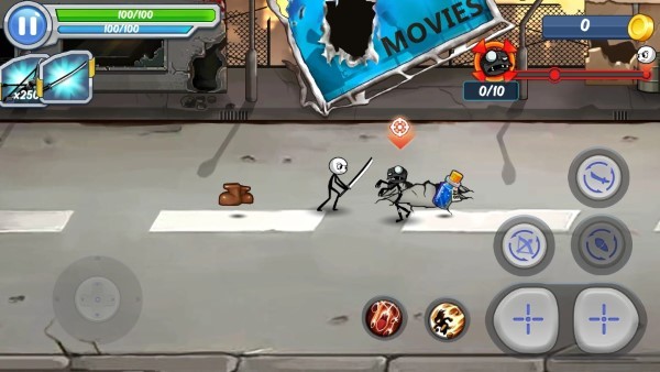 火柴人战士僵尸杀手游戏(stickman warrior)