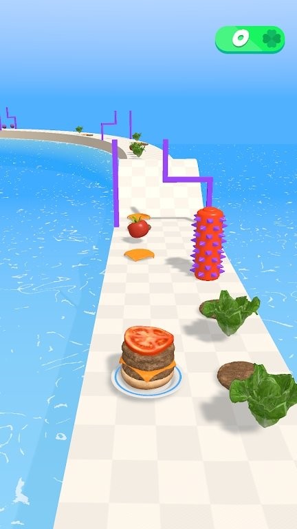 最后一口汉堡小游戏(burger run)