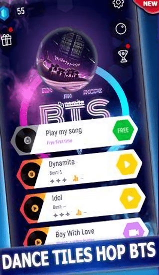 瓷砖跳少年团官方版(bts tiles hop music games songs)