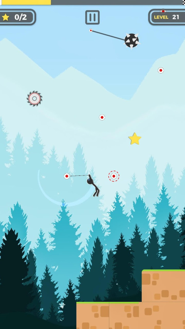 火柴人绳索跑酷游戏