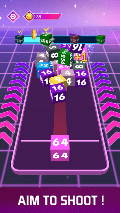 疯狂射击魔方2048游戏