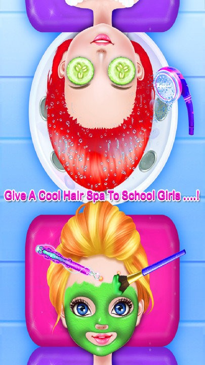 学校女孩时尚发型化妆手机版