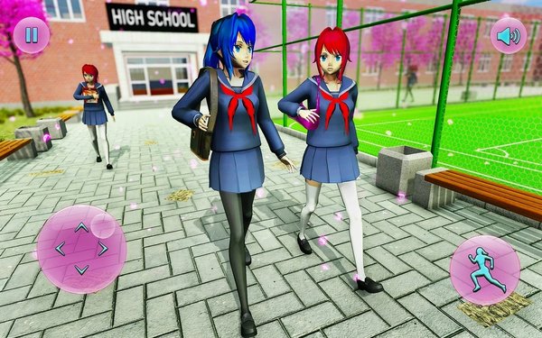 动画学校女孩生活模拟手游
